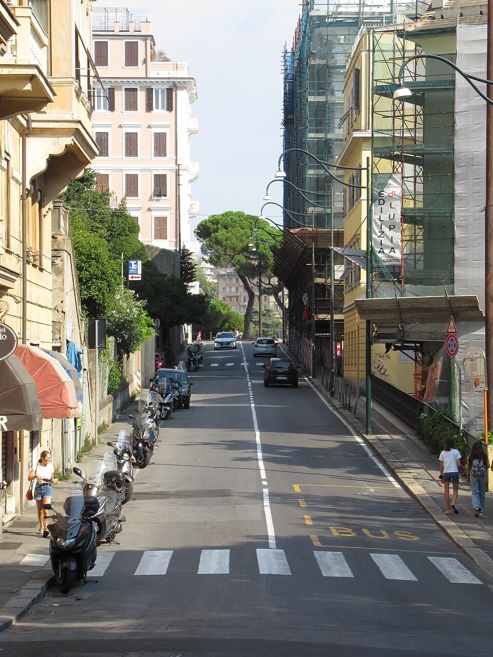 Corso Firenze, a broad hillside street above the city