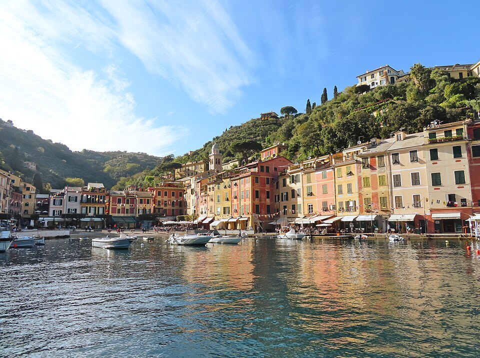 The Piazzetta at Portofino from the ferry mole
