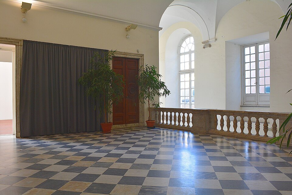 The loggia leading to the hall of the Minor Council in the Palazzo Ducale
